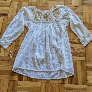 White BOHO blouse with embroidery